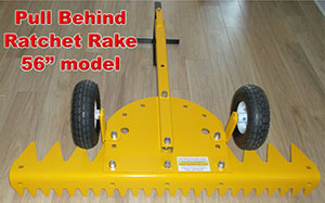 Pull Behind Ratchet Rake 56" Model