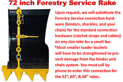 72 inch Forestry Service Rake